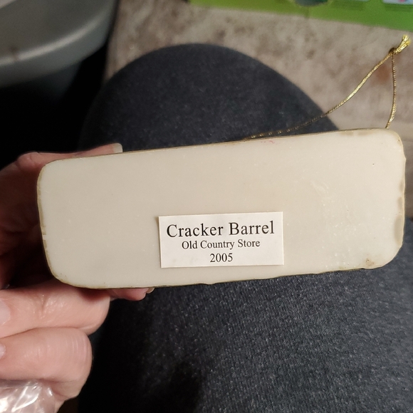 Cracker Barrel Rustic Cabin Ornament - Brown and Green - Picture 2 of 3